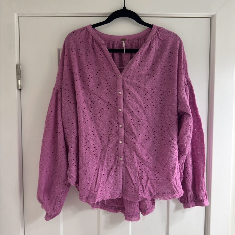 Free People Eyelet Top